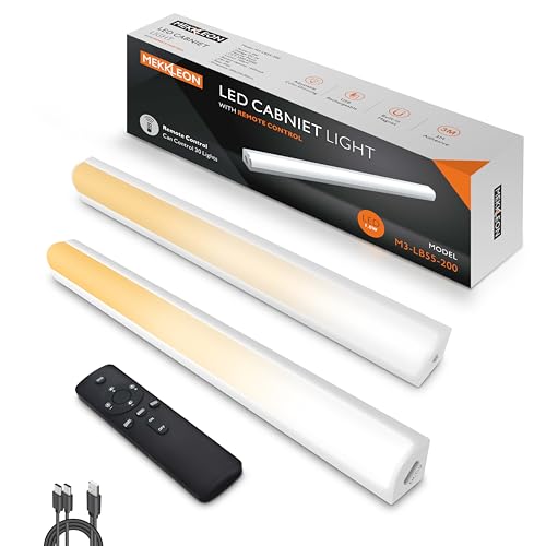 Under Cabinet Lights Remote Control, Magnetic Dimmable Closet Lights,USB Rechargeable Wireless LED Shop Light,Ceiling and Under Counter Lights for Kitchen,Wardrobe,Shelf(20CM,White) - color: White, size: 20CM