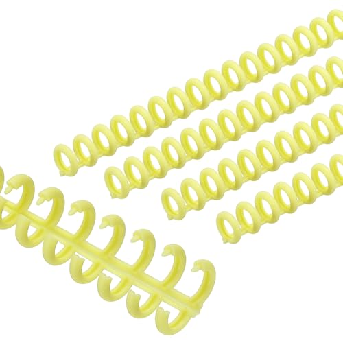 PATIKIL 8.5mm(0.3") Spiral Binder Ring,20 Pcs 30 Rings 25 Sheet Capacity Comb Binding Spines for Binding Paper Sheets Notebook Calendar Picture Album, Yellow - color: Yellow