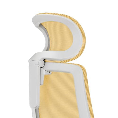Branch Adjustable Ergonomic PRO Headrest Attachment | Only Compatible with The Ergonomic Chair PRO, Experience Optimal Comfort and Support, Spark - color: Spark (Yellow)