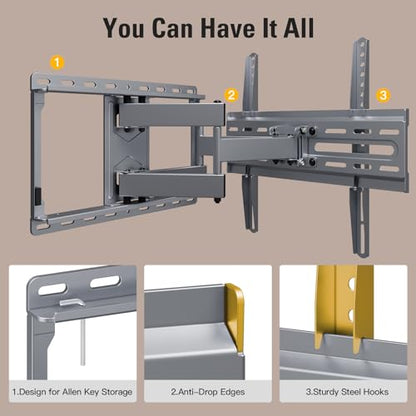 Mounting Dream Full Motion TV Wall Mount for 32-65 Inch TVs up to 132lbs - size: 32"-65" TV