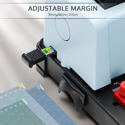 OFFNOVA Wire Binding Machine, 34 - Square Punch Holes, 3:1 Pitch, Punch 12 Sheets Bind 120 Sheets, Book Binder with Adjustable Side Margin, Easy to Punch for Letter Size / A4 / A5 - style: Single-arm