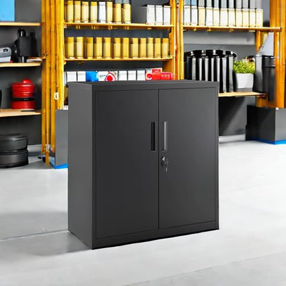 SONGMICS Garage, Metal with Doors - color: Black