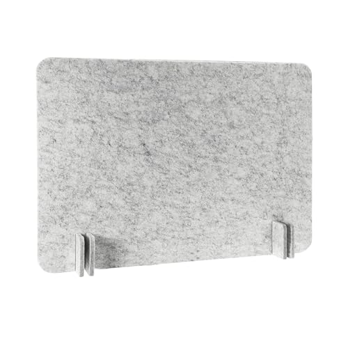 Acoustic Desk Divider Stand Up Privacy Partition Soundproof Felt Screen Lightweight Design Suitable for, Rectangle Light Gray - color: Rectangle Light Gray