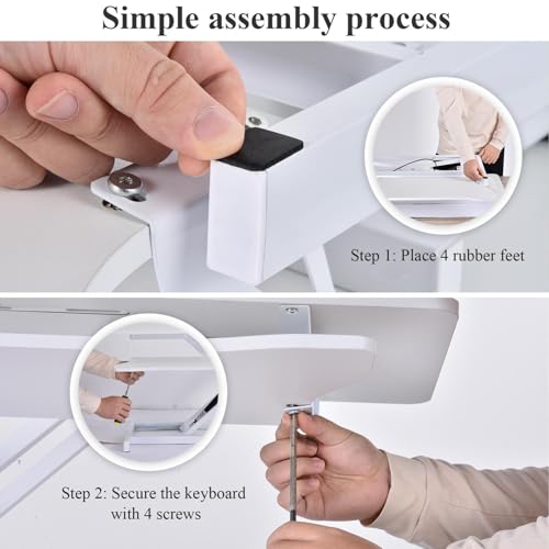 38-inch Standing Desk Converter Height Adjustable Sit to Stand Up Workstation, Duals Monitor and Laptop Riser with Wide Keyboard Tray, for Home, School, Company, White - color: White