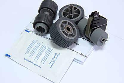 Yanzeo PA03740-K010 PA03740-K011 Compatible with Fujitsui Fi-7600 Fi-7700 Fi-7700S Scanner Brake Roller Pick Roller Set