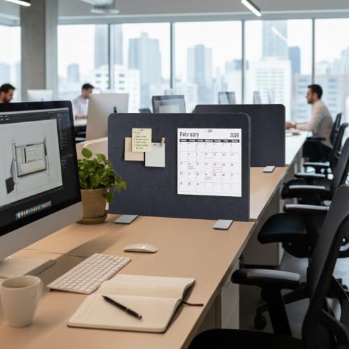 2-Pack Felt Desk Dividers, Clamp-On Privacy Panels, 16 x 24 Inch, Dark Gray - color: Dark Gray, size: 16×24 in (2pcs)