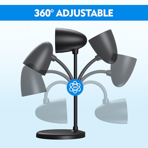 New LED Desk Lamp for Home Office,3 Colors Dimmable Table Lamp - color: L50-Black