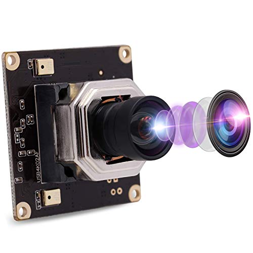4K Autofocus USB Camera Module with Dual Microphone | IMX415 No distortion Lens 85 Degree Lightburn Camera for Laser engraving, DIY Projects, 3840x2160@30fps, Plug&Play OTG Webcam
