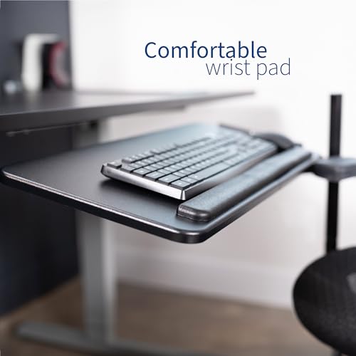 VIVO Black Office Chair Mounted 26 x 12 in Keyboard Tray, MOUNT-KB08C