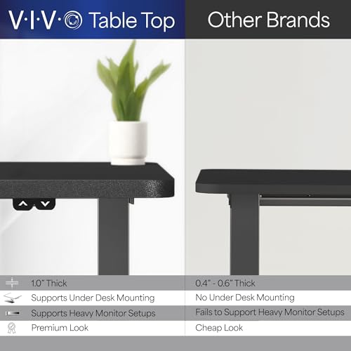 VIVO Dark Gray 71 x 30 in Standing Desk, DESK-KIT-0B7G - color: Dark Gray Top / Black Frame, size: 71 x 30 inch