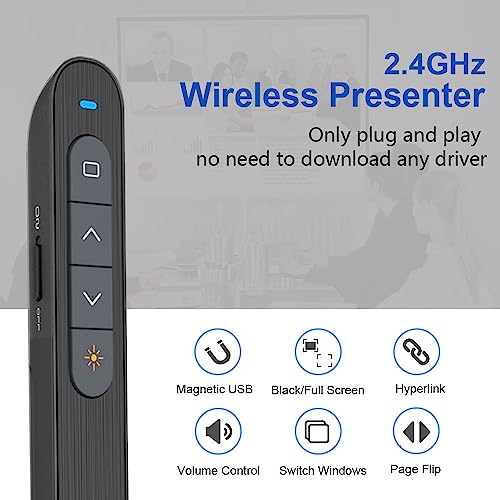 Kinizuxi Wireless Presentation Clicker for PowerPoint with Hyperlink