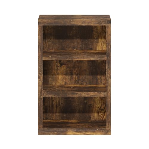 Furinno Rail 3-Tier Open Library, Amber Pine - color: Amber Pine, size: 3 Niveles