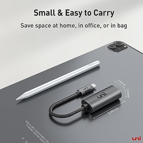 uni USB C to Ethernet Adapter 1Gbps, Driver Free RJ45 to USB C for Laptop - style: Grey-USB C