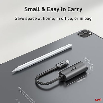 uni USB C to Ethernet Adapter 1Gbps, Driver Free RJ45 to USB C for Laptop - style: Grey-USB C