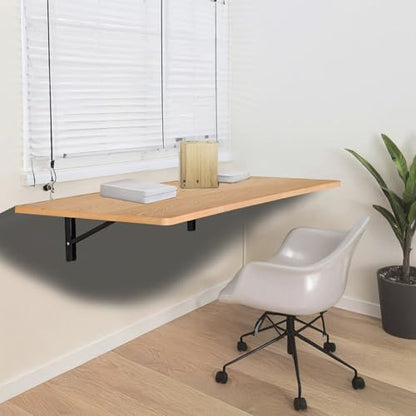 Wall Mounted Laundry Folding Table, Fold Down Table Wall Mount Desk, Collapsible Foldable Floating Workbench for Workshop, Garage, Home, Office, Bar, Kitchen & Dining Room