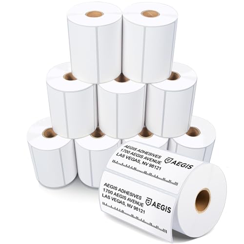 4" X 2" Direct Thermal Labels (7000 Count, 10 Rolls) | Inventory Barcode Stickers, FNSKU Labels, and Address Stickers - Compatible With Zebra and Rollo Printers - Aegis Adhesives - size: 4" X 2"