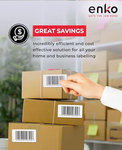 enKo 4 x 3 in 12 Rolls | 6000 Direct Thermal Address and Shipping Labels - size: 12 Rolls - 6,000 Labels