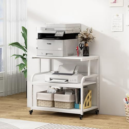 Fannova 32.3"x18.9"x32.1" Extra Large White Printer Stand with Storage - color: White, size: 32.3"W x 18.9"D x 32.1"H