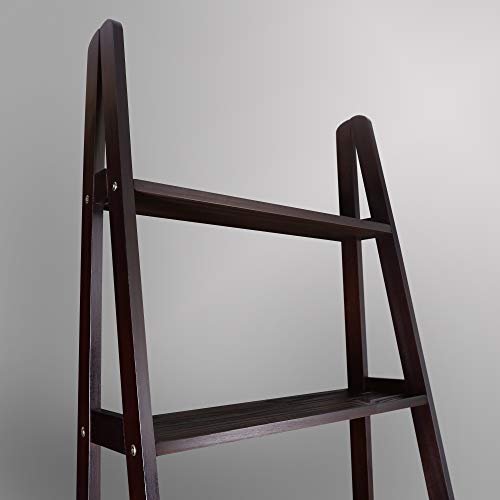 Casual Home 5-Shelf Ladder Bookcase, Espresso (New) - color: Espresso (New), size: 24.75"W, style: Ladder Bookcase