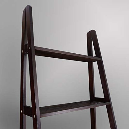 Casual Home 5-Shelf Ladder Bookcase, Espresso (New) - color: Espresso (New), size: 24.75"W, style: Ladder Bookcase