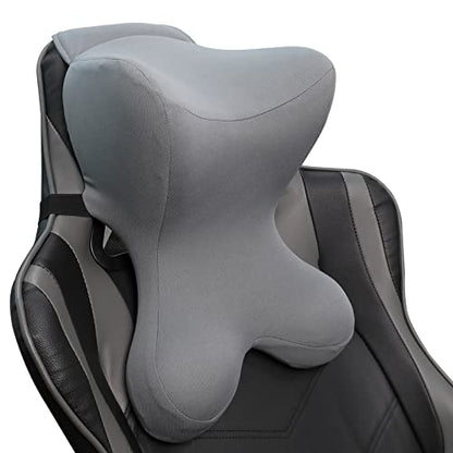 Car Neck Pillow for Driving Seat headrest Pillow/Gaming Chair Pillow with Adjustable Strap Removable Cover Ergonomic Design Neck Support Pillow for Car, Office Chair, Gaming Chair (Grey) - color: Neck Grey