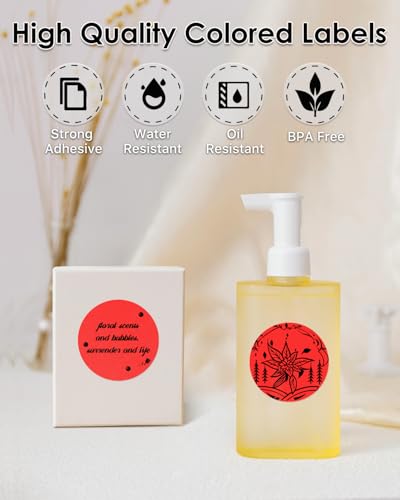 iEager 2 Inch Round Thermal Labels, Red Circle Thermal Printer Stickers - color: Red, size: 2 INCH