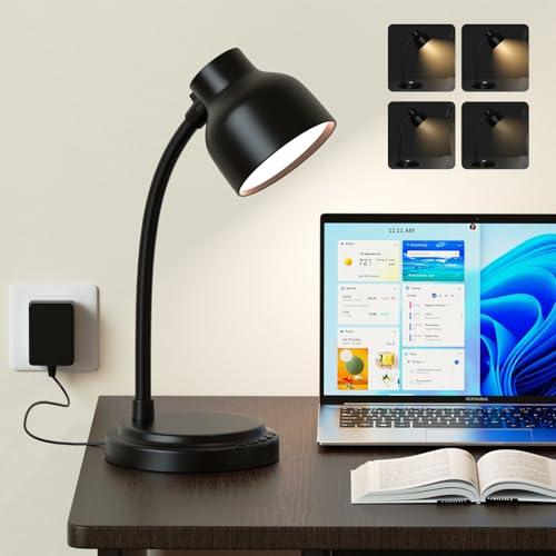 LED Desk Lamp with 96 LEDs,High lumens Table lamp - color: Black