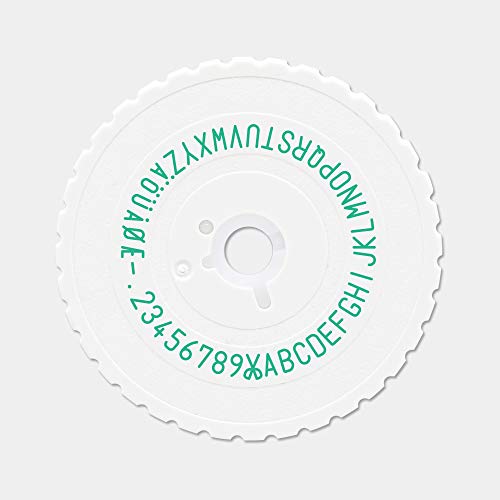 Motex Embossing Label Maker, Labeling Tool, Old School Label Maker, for Manual Label Embossing- E-101 (1 Wheel, White) - color: White, style: 1 Wheel