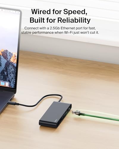 Belkin USB-C Hub 8-Port 4K HDMI 100W PD for Neo MacBook, Windows & More | 2.5Gbps ethernet, 4K@60Hz display support, compatible with Neo MacBook, Windows, and Chromebook laptops - style: 8-in-1 USB-C Hub
