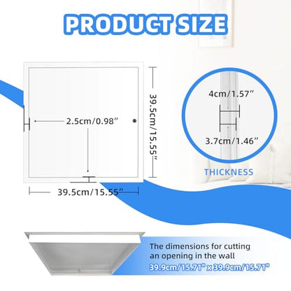 16" x 16" Metal Access Panel, 1MM Thickened Access Panel for Drywall, Aluminum Access Panel for Walls and Ceilings, Rust-Resistant and Easy-to-Install Drywall Access Panel - size: 16in*16in