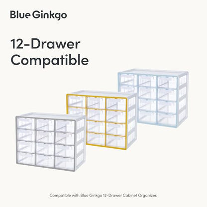 Blue Ginkgo 12-Drawer Cabinet Dividers, 12-Pack - color: Clear, size: 12 Drawer