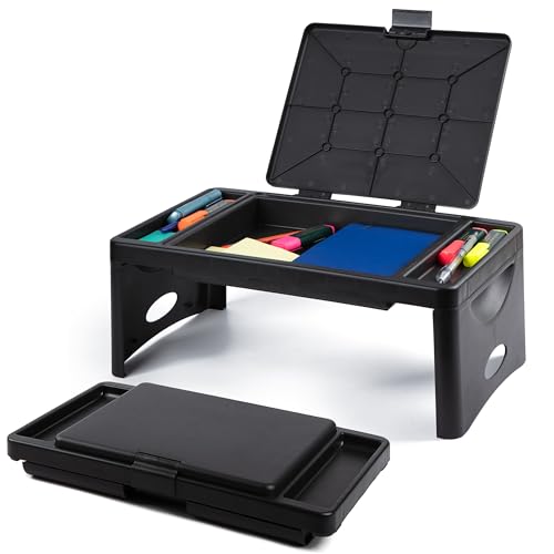 Loddie Doddie Lap Desk, Folding Desk, Bed Table, Black, 9.75"x12" - color: Black