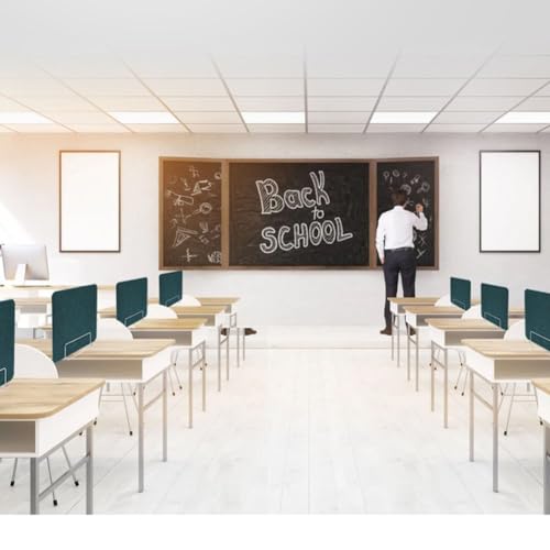 Desk Privacy Divider, 4 Pack Acoustic Freestanding Desk Divider, Noise Reducing Desk Privacy Panel for Classroom Table Standing Sound Proof Dividers(Black,30X50cm) - color: Black, size: 30X50cm