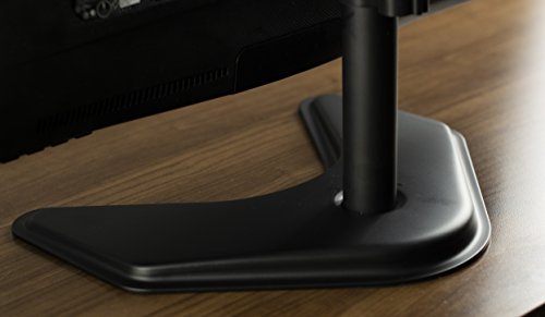 VIVO Triple Monitor Desk Stand for 13 to 27 inch Screens, STAND-V003D | Black, Articulating, Freestanding Adjustable Monitor Arm, Vertical Computer Stand for 3 Monitors, Holds 22 lbs Each
