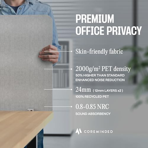 Universal Desk Privacy Panel – Heavy-Duty Desk Divider & Office Partition - Privacy Screen for Workspaces & Cubicles (1-Pack, 60" x 24") - size: 60" x 24"