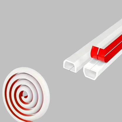 15mm 3M Invisible Adhesive Cable Raceway - Anti-Step Cord Protector Soft Wire Cover with Cap for Wall Home Office Use