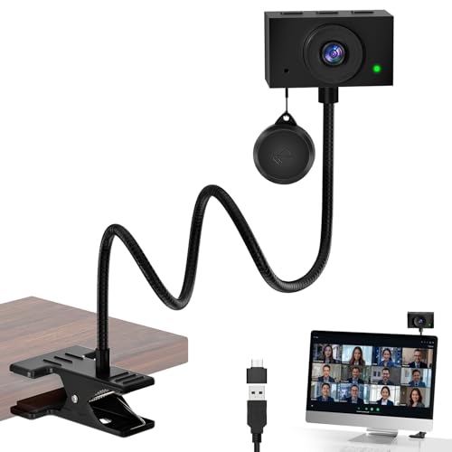 Webcam for PC, Streaming Camera, Web Camera for Desktop/Laptop Computer Webcam with Microphone, Plug and Play USB Web Cam with Bracket, Manual Focus, for Live Streaming, Video Calls