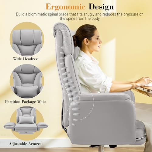 FelixKing Office Chair, Flip Armrests for Pets Criss Cross Legged,Gray - color: Grey