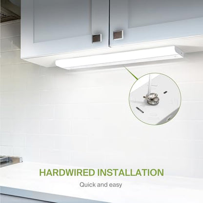 ASD LED Under Cabinet Lighting Hardwired, 40 Inch 20W 2700K-5000K Selectable, 1814LM, CRI90+, Direct Wire Linkable Under Counter Lights for Kitchen, Dimmable Under Cabinet Lights, White, UL Certified - color: 40 Inch White, size: 1 Pack