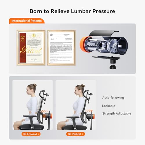 Ergonomic Office Chair-Home Office Desk Chair with Footrest, Auto-Following Backrest & Headrest, 4D Armrests, 96°-136° Recline - color: Black, size: Without Laptop Table + Auto-Following Headrest