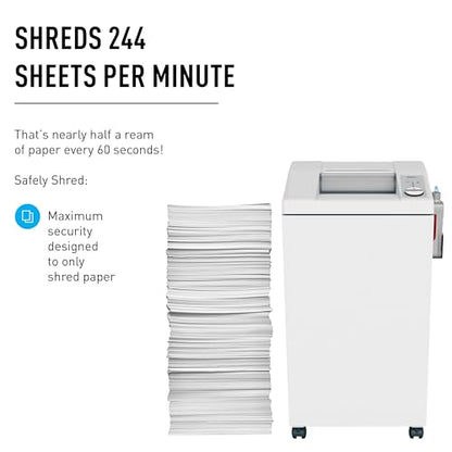 ideal. 2604 High Security Super Micro-Cut Centralized Office Paper Shredder with Automatic Oiler, Continuous Operation , 6–8 Sheet Feed Capacity, 26 Gallon Bin, 1 Horsepower Motor, P-7 Security Level | P7 super micro cut paper shredder with automatic oile