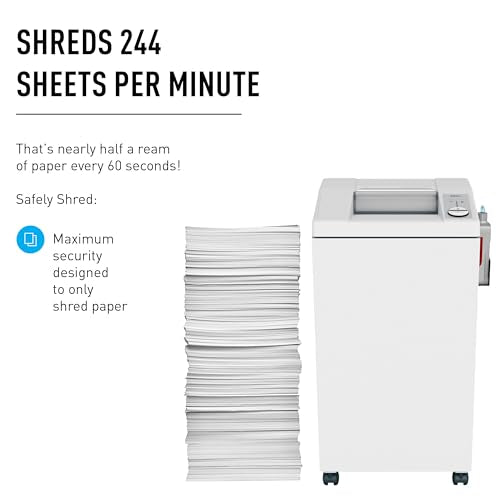 IDEAL 2604 P7 Super Micro Cut Cenntralized Paper Shredder with Pink Oil | P7 super micro cut paper shredder with automatic oiler 26 gallon bin and 1 pint of IDEAL pink shredder oil included - size: SMC 8 Sheets