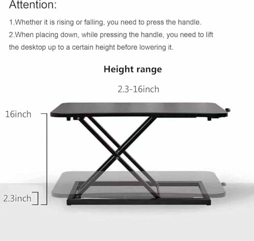 Keyboard Riser Height Adjustable Standing Desk Converter Black 23.6 Inch