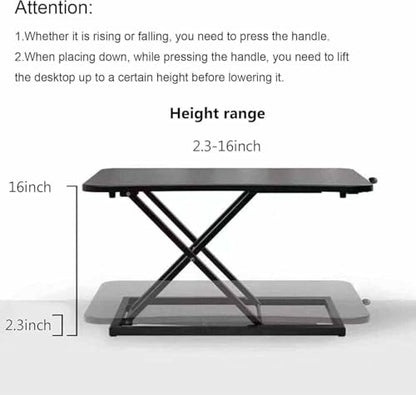 Keyboard Riser Height Adjustable Standing Desk Converter Black 23.6 Inch