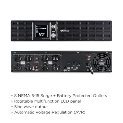 CyberPower OR1500PFCRT2U PFC Sinewave Battery Backup and Surge Protector - style: 1500VA