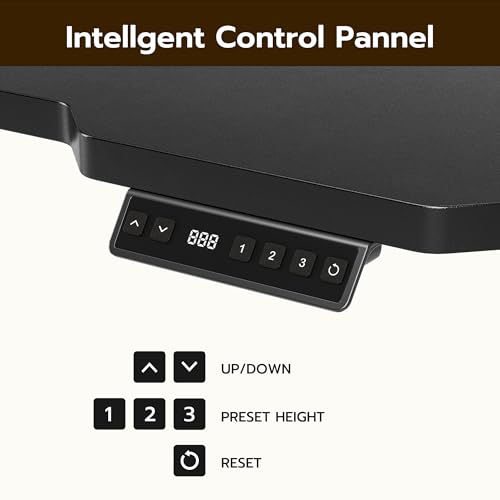 Acrolix L Shaped Electric Standing Desk, 71x43.5 Inch Reversible, Black - color: Black, size: 71