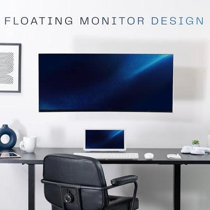 VIVO Premium Ultrawide Monitor Counterbalance Wall Mount for 40 inch Screens up to 44 lbs, Full Motion, Max VESA 100x100, Black, MOUNT-V100E - size: Up to 40", style: Single Mount