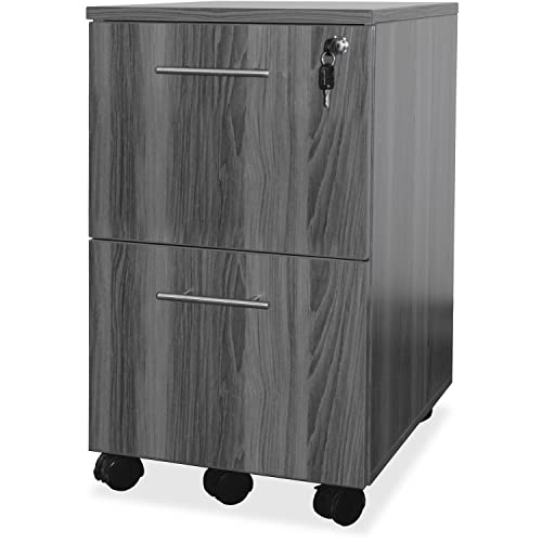 Safco Mayline MNFFLGS Medina Freestanding Mobile File Pedestal FF, Gray Steel Laminate - color: Gray Steel, style: 2 Drawers