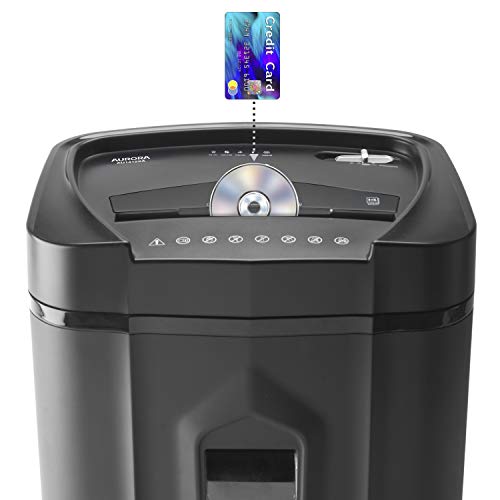 Aurora AU1415XA 14-Sheet Crosscut Paper/CD and Credit Card Shredder/ 5-Gallon pullout Basket/ 10 Minutes Continuous Run Time - style: 14-Sheet CrossCut Shredder
