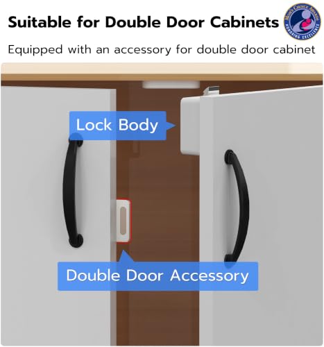 Smart Cabinet Lock, Hidden Baby Proofing Child Proof Drawer Locks - color: White